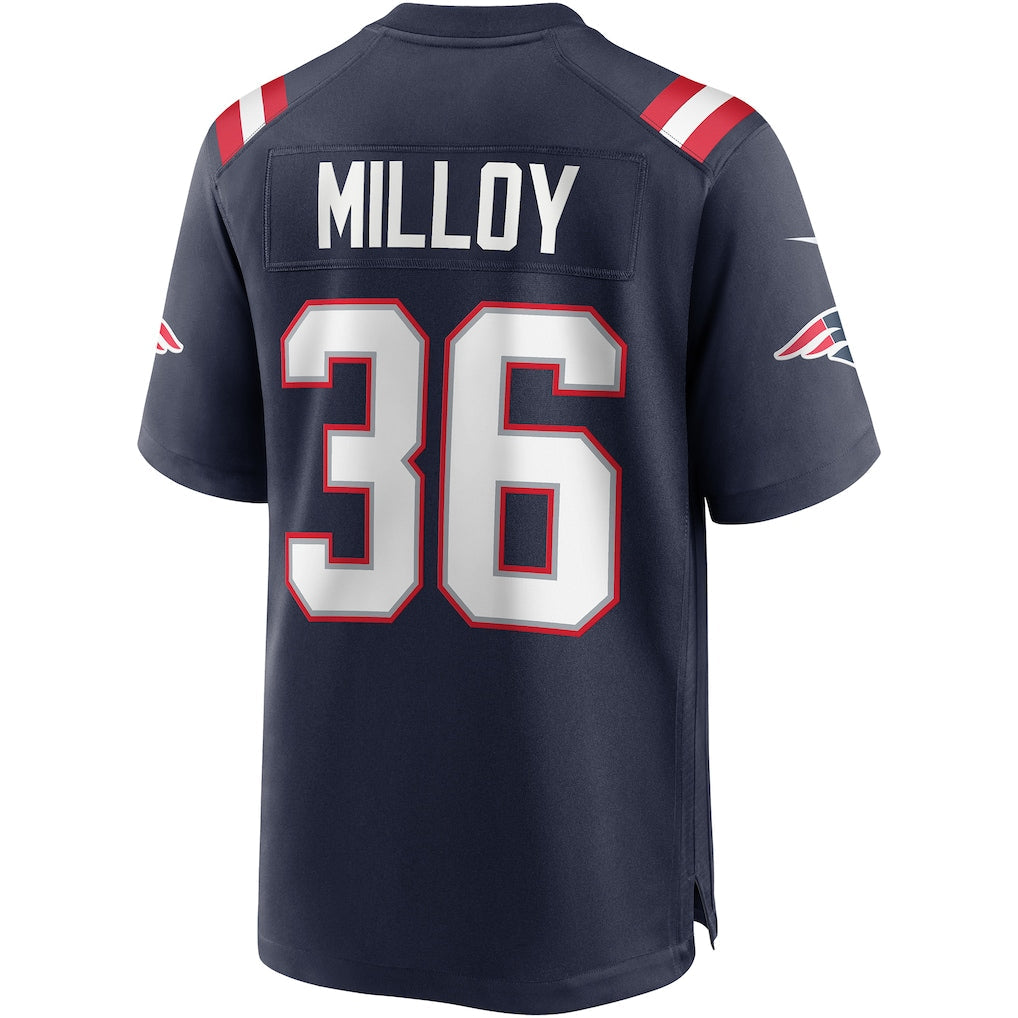 Kooe NE.Patriots #36 Lawyer Milloy Navy Game Retired Player Jersey