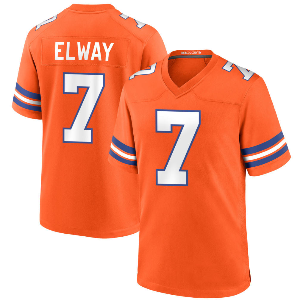 Kooe D.Broncos #7 John Elway Player Orange Throwback Game Stitched Jerseys