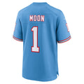 Kooe T.Titans #1 Warren Moon Light Blue Retired Player Alternate Game Jersey