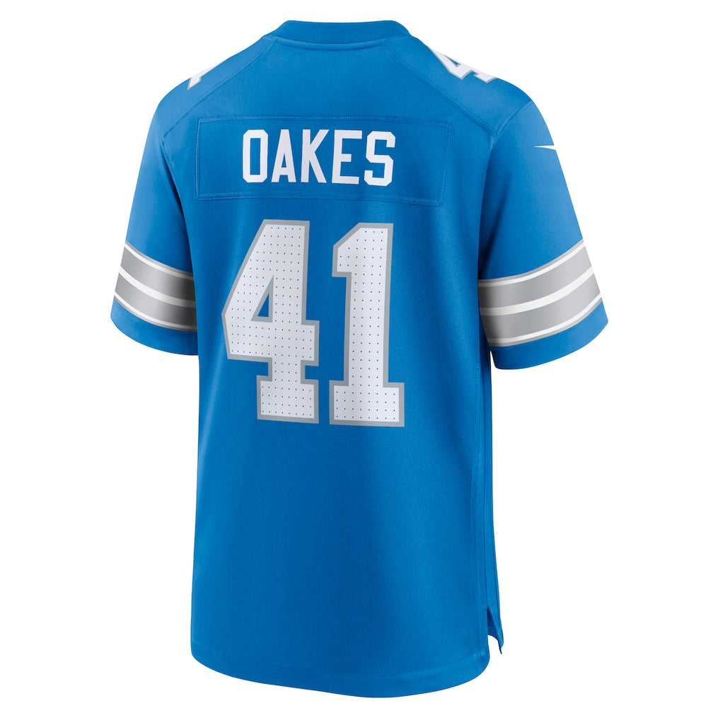 Kooe D.Lions #41 Gunnar Oakes Blue Team Game Jersey