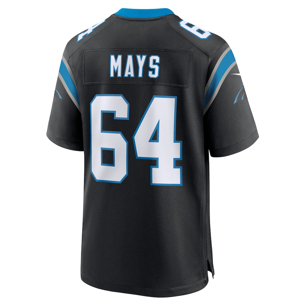 Kooe C.Panthers #64 Cade Mays Black Team Game Jersey