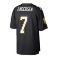 Kooe NO.Saints #7 Morten Andersen Mitchell & Ness Black Retired Player Legacy Replica Jersey
