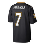 Kooe NO.Saints #7 Morten Andersen Mitchell & Ness Black Retired Player Legacy Replica Jersey