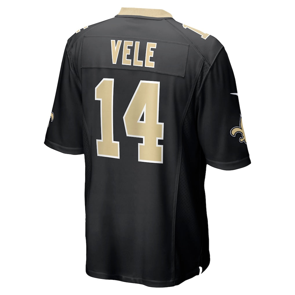 Kooe NO.Saints #14 Devaughn Vele Black Team Game Jersey