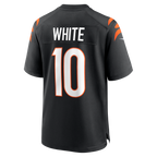 Kooe C.Bengals #10 Mike White Black Team Game Jersey