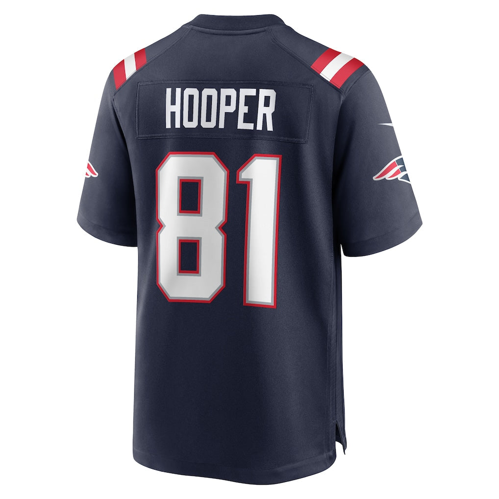 Kooe NE.Patriots #81 Austin Hooper Navy Game Jersey