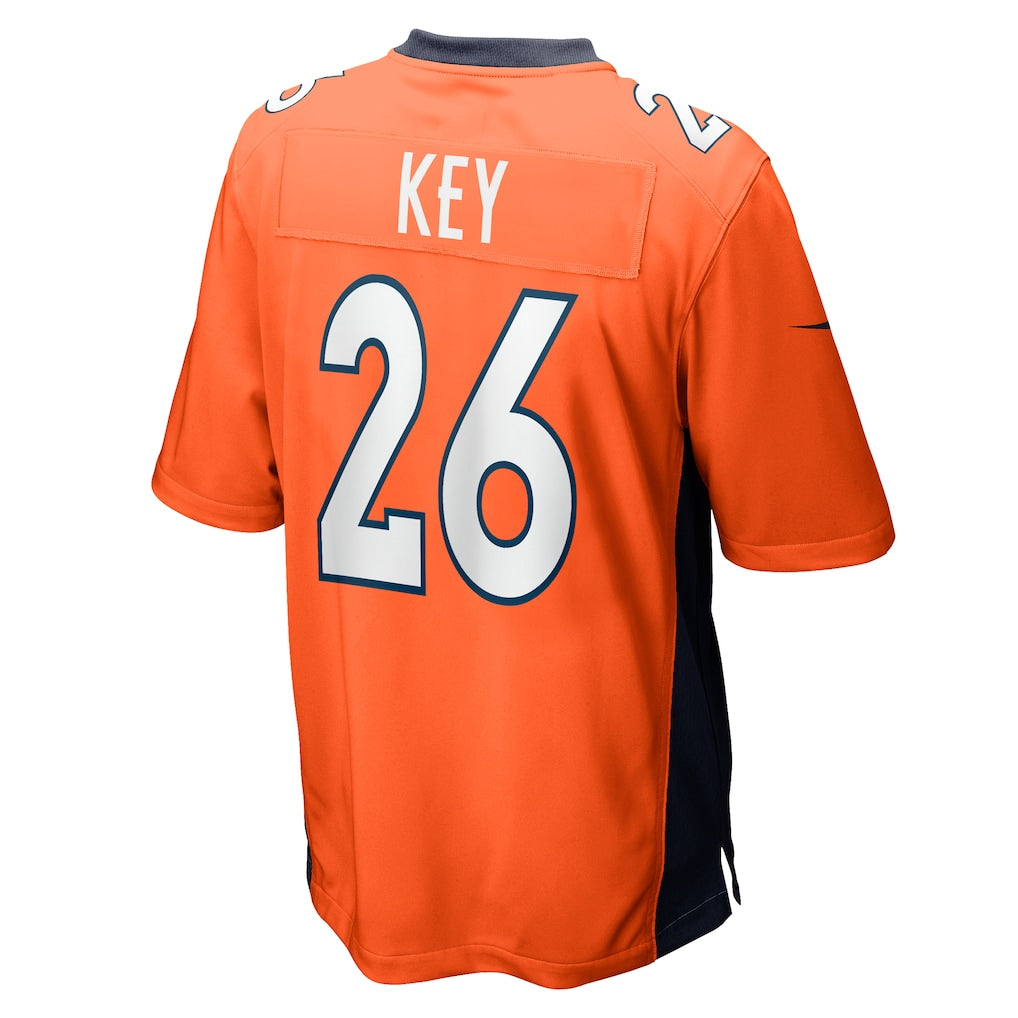 Kooe D.Broncos #26 Devon Key Orange player Game Jersey
