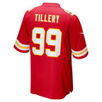 Kooe KC.Chiefs #99 Jerry Tillery Red Team Game Jersey