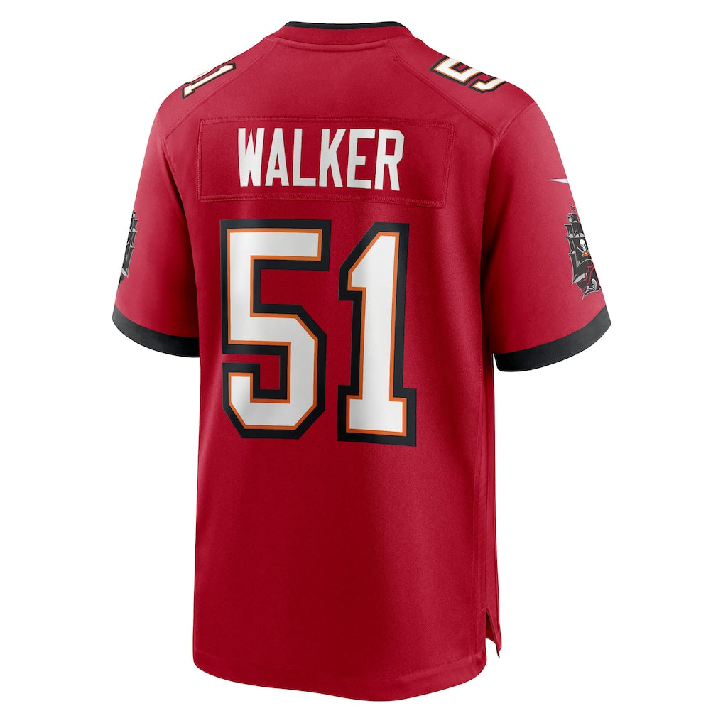 Kooe TB.Buccaneers #51 David Walker Red Team Game Jersey