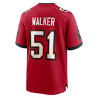 Kooe TB.Buccaneers #51 David Walker Red Team Game Jersey