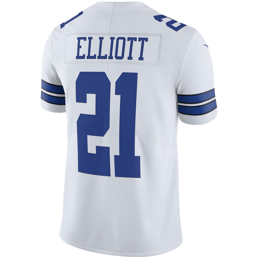 Kooe D.Cowboys #21 Ezekiel Elliott White Color Rush Vapor Limited Jersey