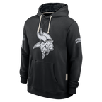 Kooe MN.Vikings Black 2026 Salute to Service Sideline Dri-FIT Pullover Hoodie Jerseys