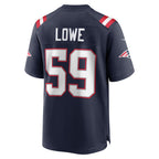 Kooe NE.Patriots #59 Vederian Lowe Navy Game Retired Player Jersey